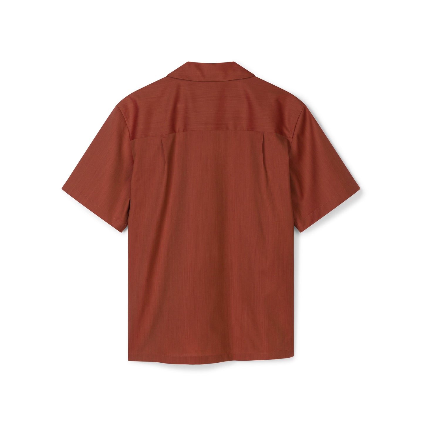 Exclusive brown mohair double-breasted bowling shirt by COLUCCI, crafted from the finest wool mohair and tailored by Savile Row bespoke shirt makers, featuring a boxy fit, wide lapels, and 1950s-inspired design with only six shirts made.