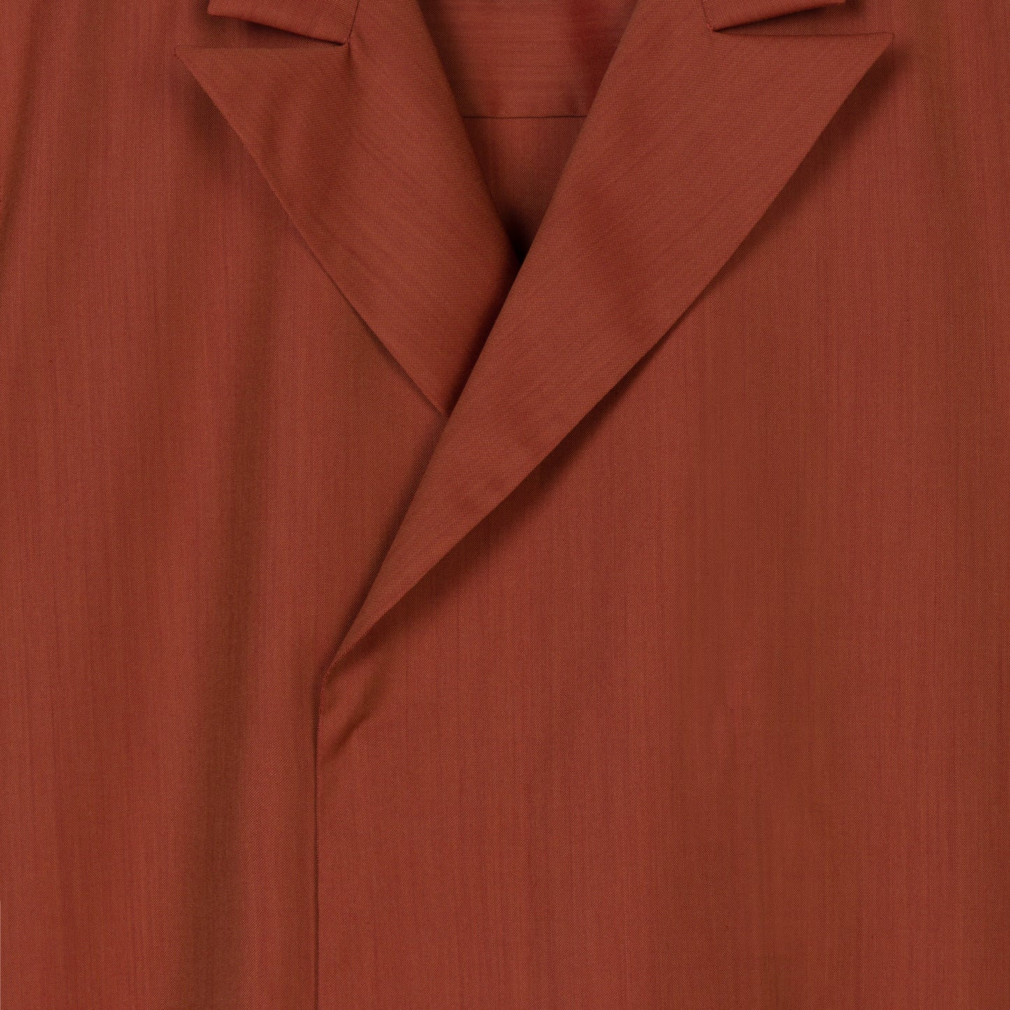 Exclusive brown mohair double-breasted bowling shirt by COLUCCI, crafted from the finest wool mohair and tailored by Savile Row bespoke shirt makers, featuring a boxy fit, wide lapels, and 1950s-inspired design with only six shirts made.