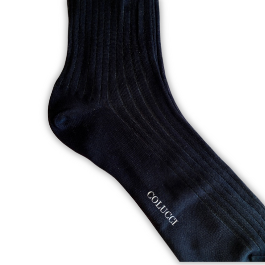 Black & Grey Cotton Dress Socks