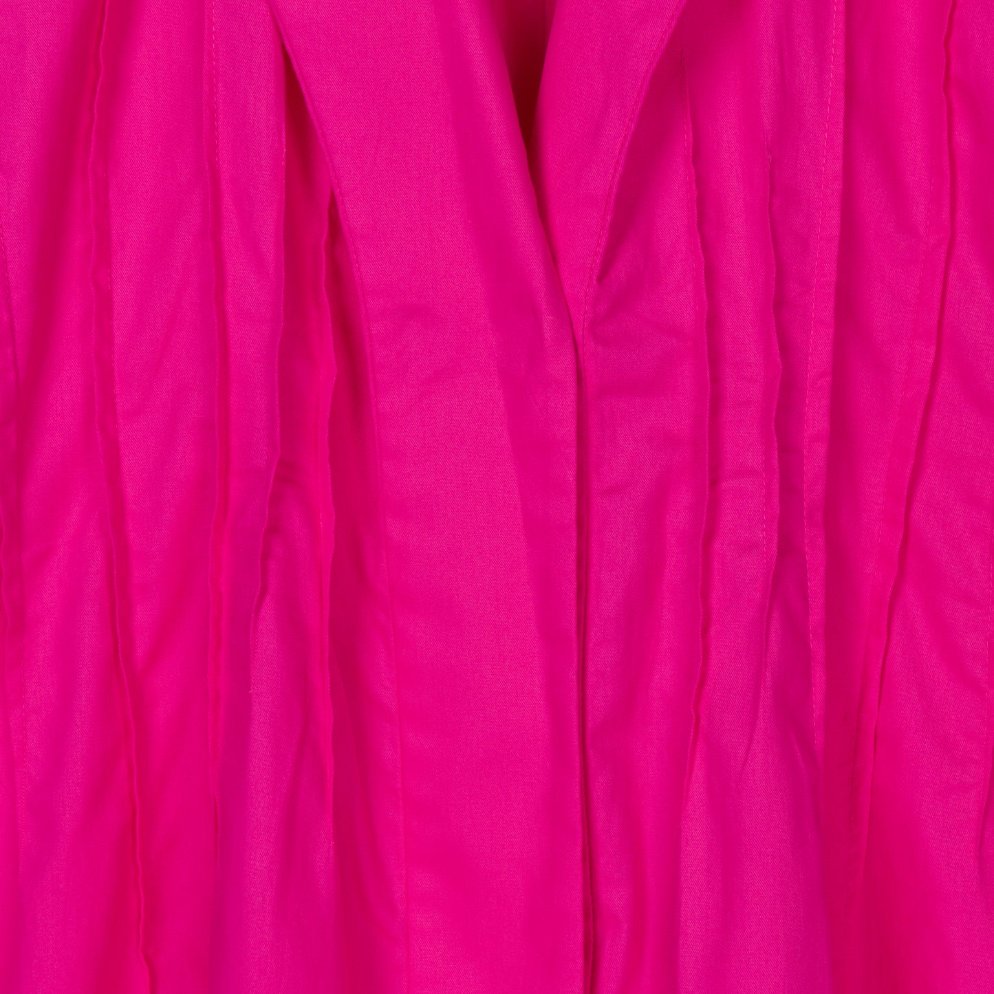 Pink cotton day dress by COLUCCI, crafted from sustainable designer-sourced deadstock fabric. Made-to-order in our London studio, featuring a tailored fit with snap-front closures and a pin-tuck waist for elegance. Ideal for sunny brunches or weekday errands, combining style and comfort.