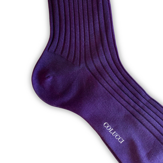 Purple Cotton Dress Socks