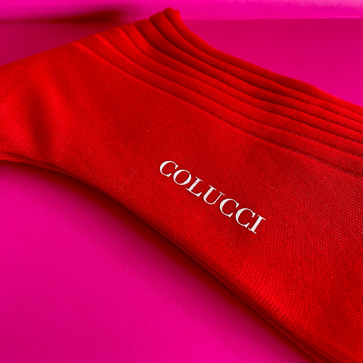 Red Cotton Dress Socks