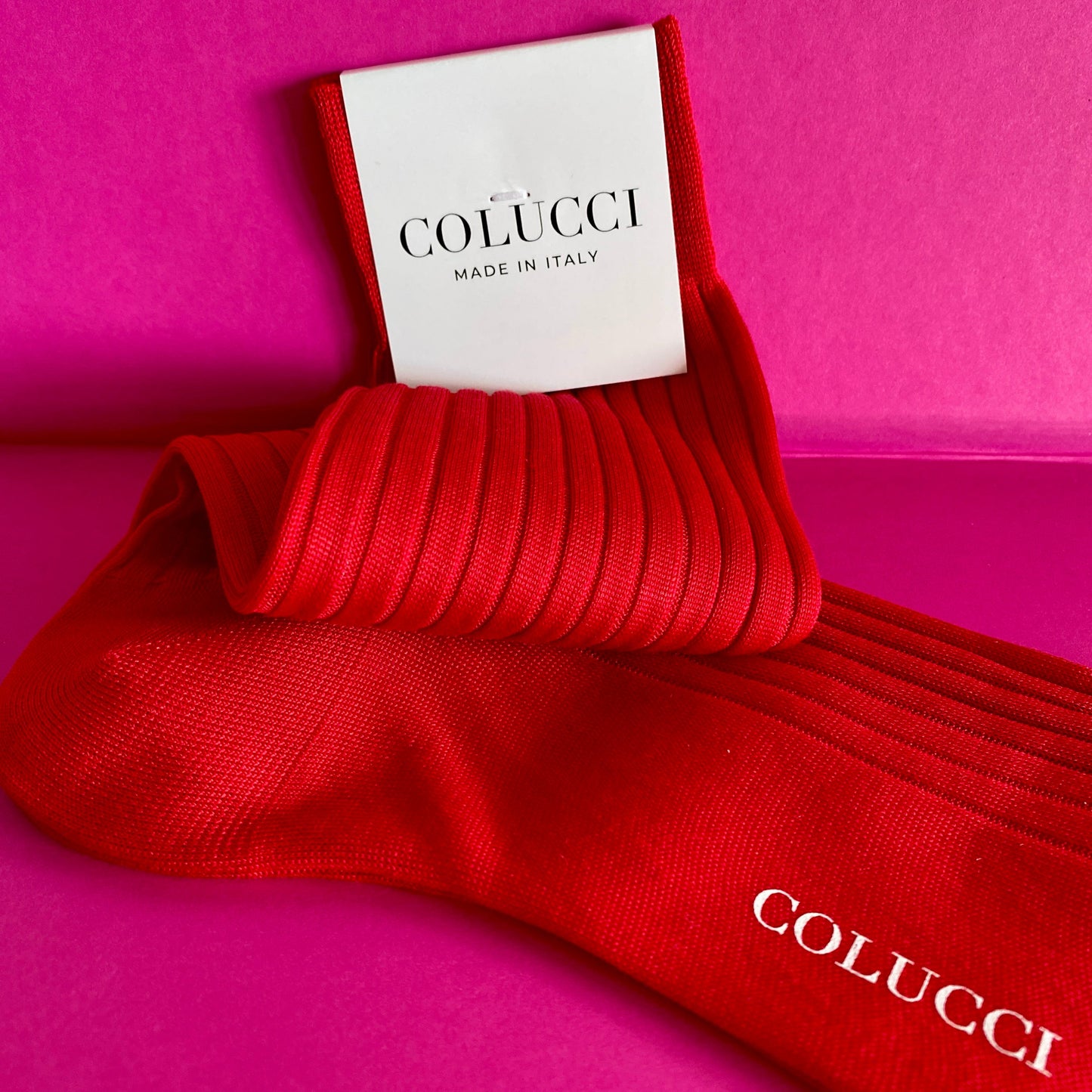 Red Cotton Dress Socks
