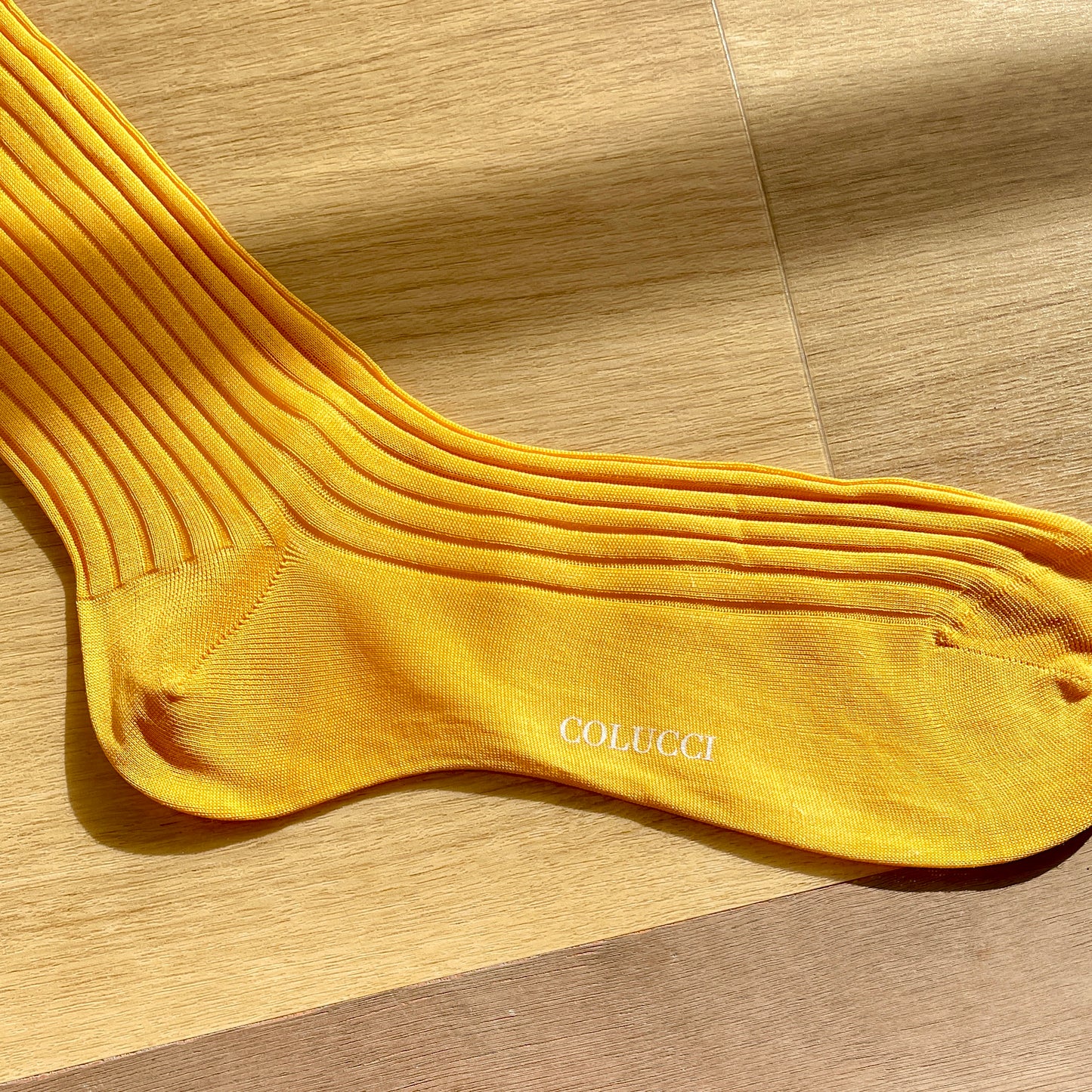 Yellow Cotton Dress Socks