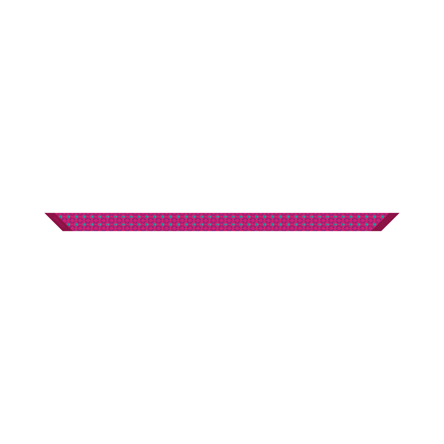 Fuchsia & Teal Sinatra Silk Twilly