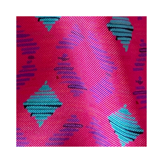 Fuchsia & Teal Sinatra Silk Twilly