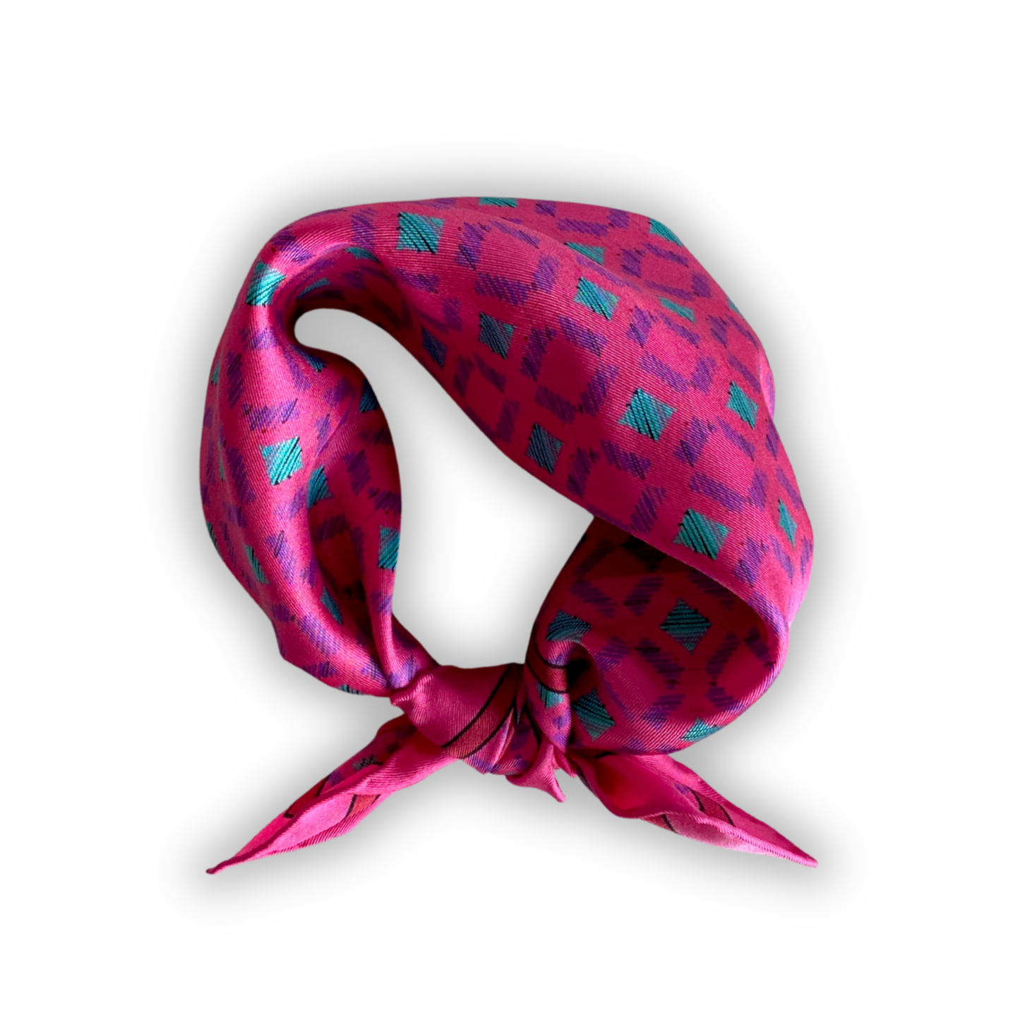 Fuchsia & Teal Sinatra Silk Pocket Square