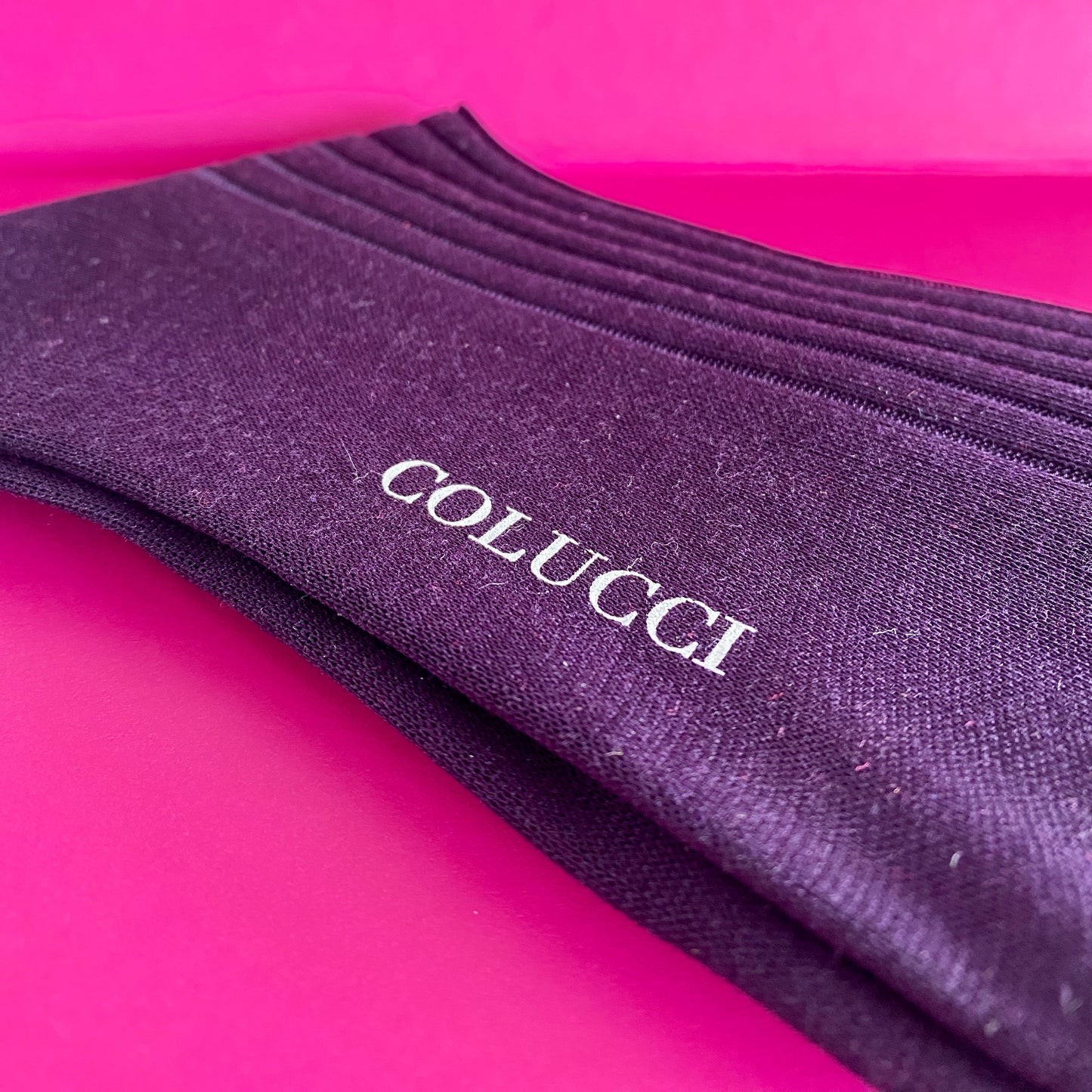 Purple Cotton Dress Socks