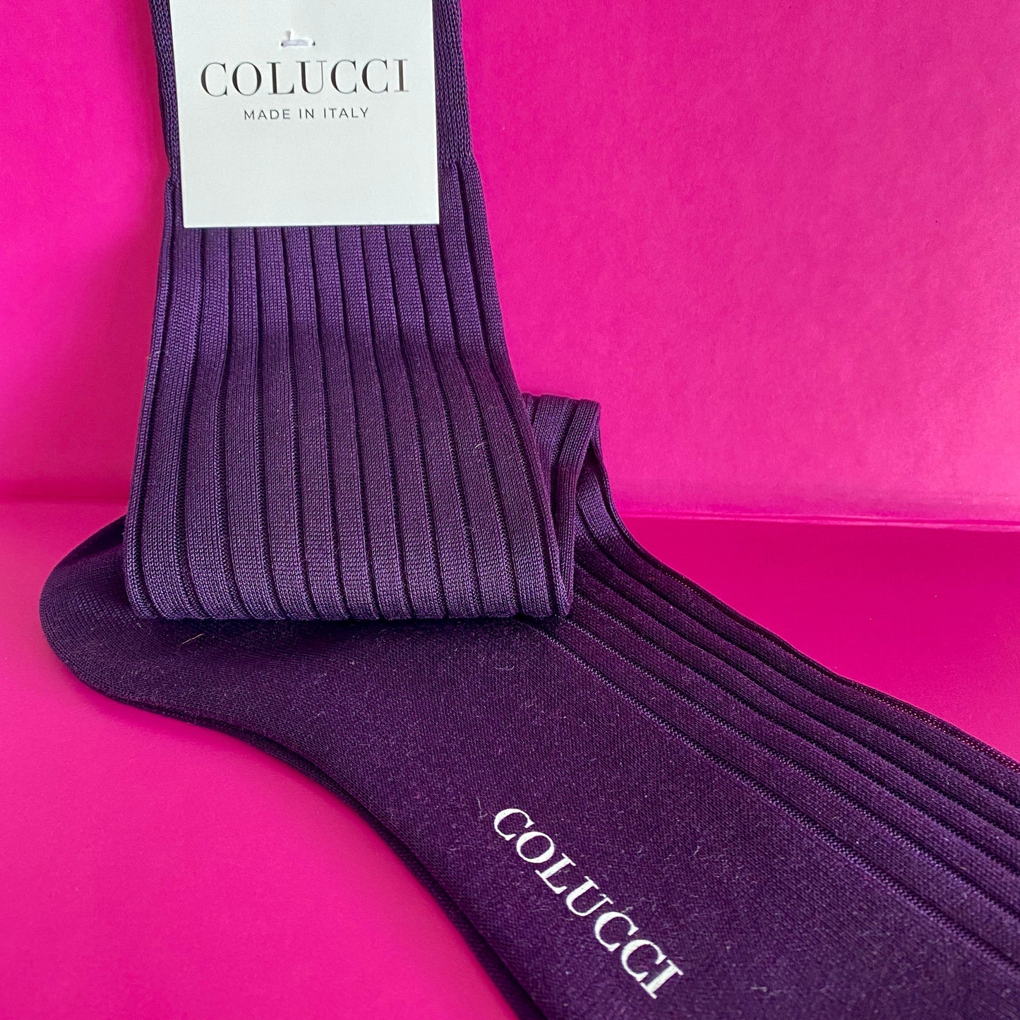 Purple Cotton Dress Socks