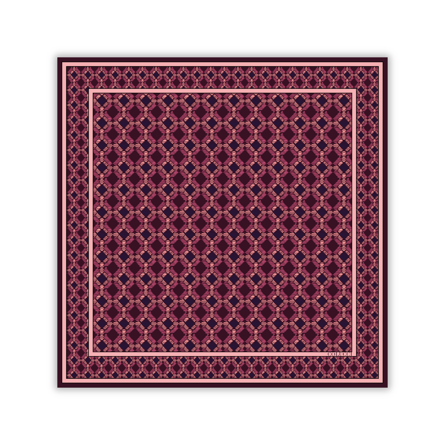 Maroon & Blush Sinatra Silk Scarf