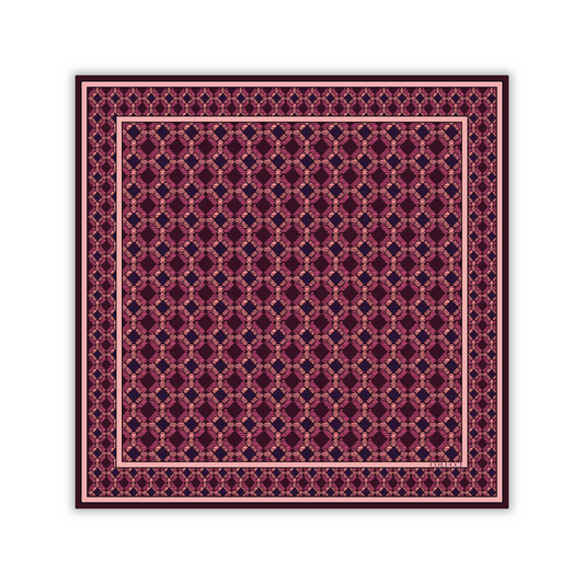 Maroon & Blush Sinatra Silk Scarf