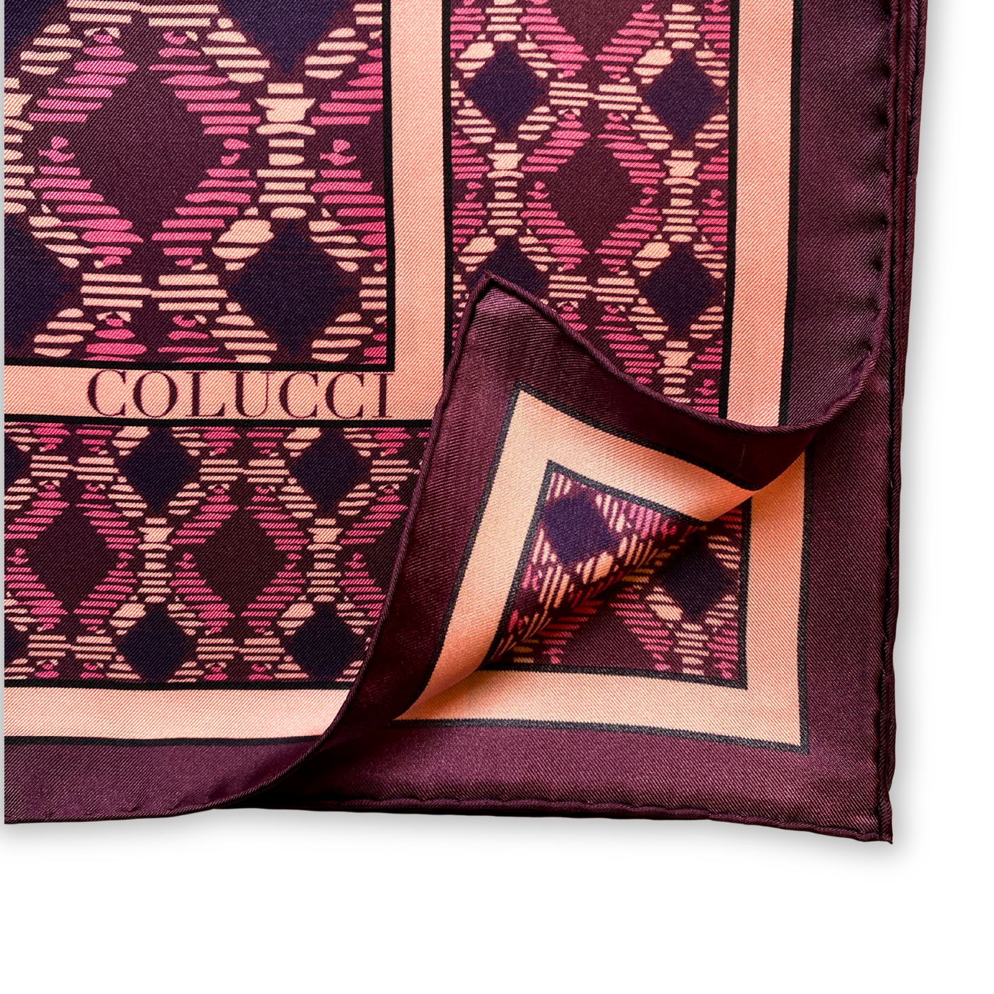 Maroon & Blush Sinatra Silk Scarf