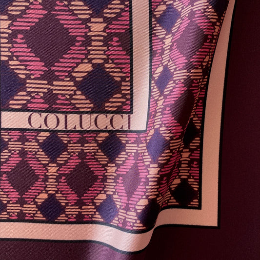 Maroon & Blush Sinatra Silk Scarf