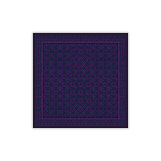 Navy & Purple Duet Silk Pocket Square