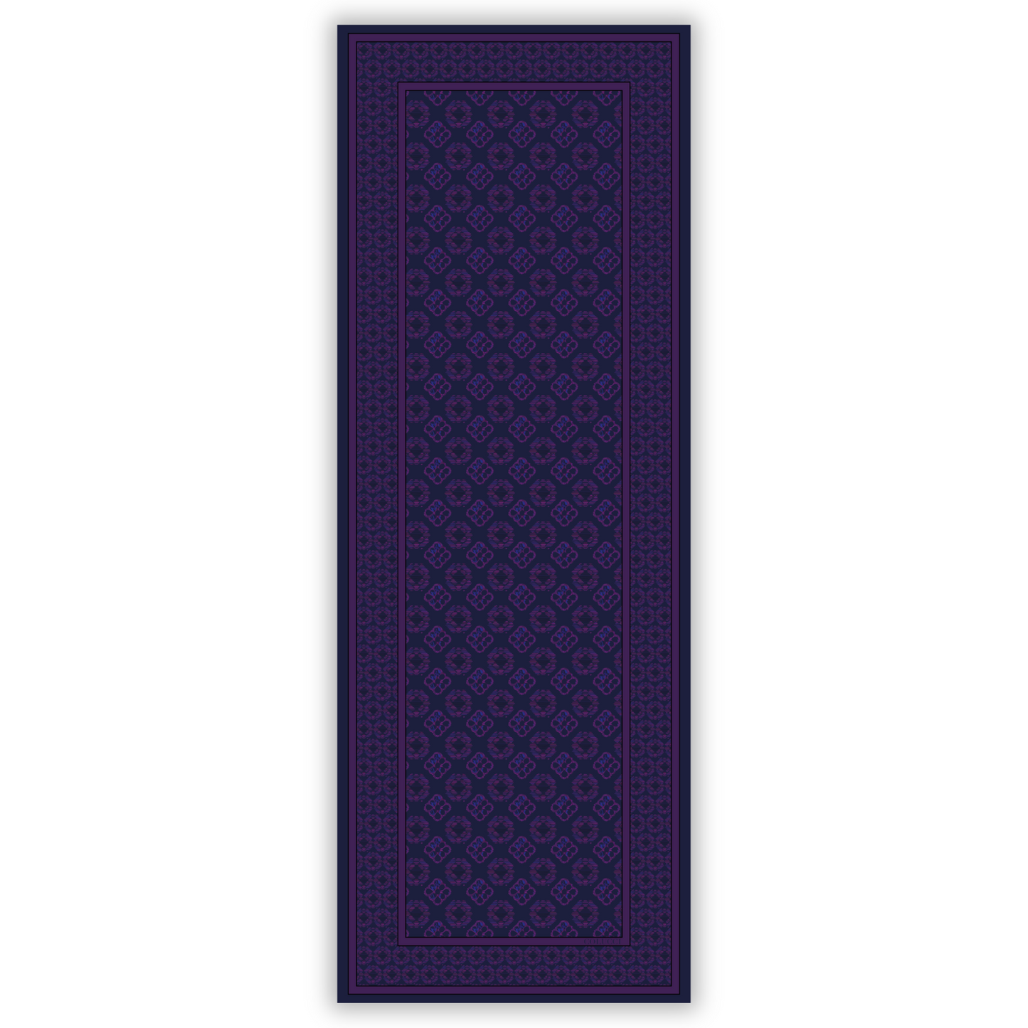 Navy & Purple Duet Wool Shawl