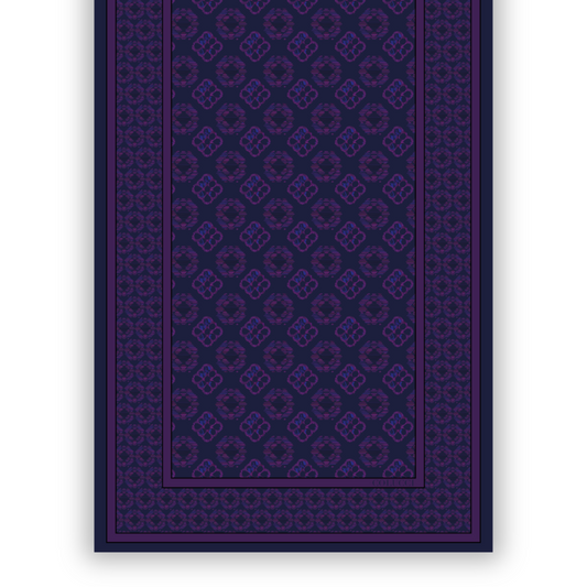 Navy & Purple Duet Wool Shawl