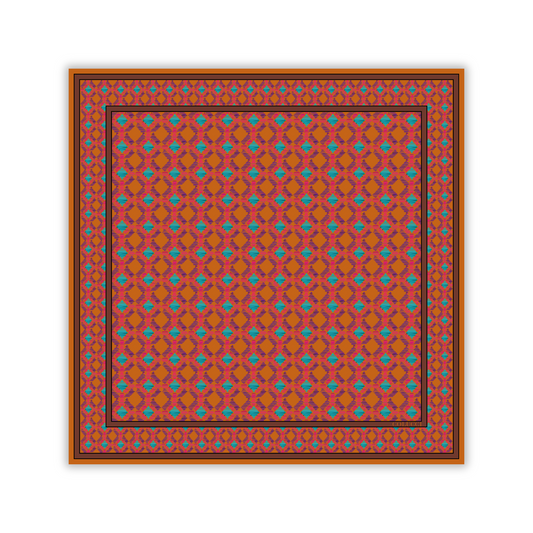 Orange & Brown Sinatra Silk Scarf