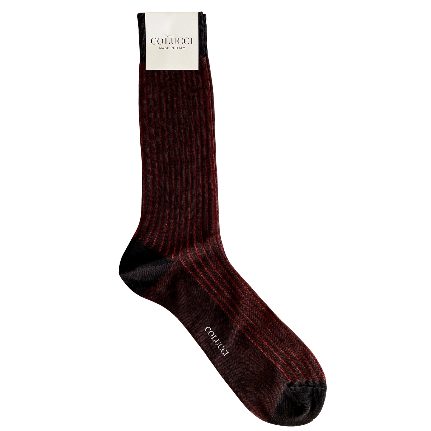 Brown & Orange Cotton Dress Socks