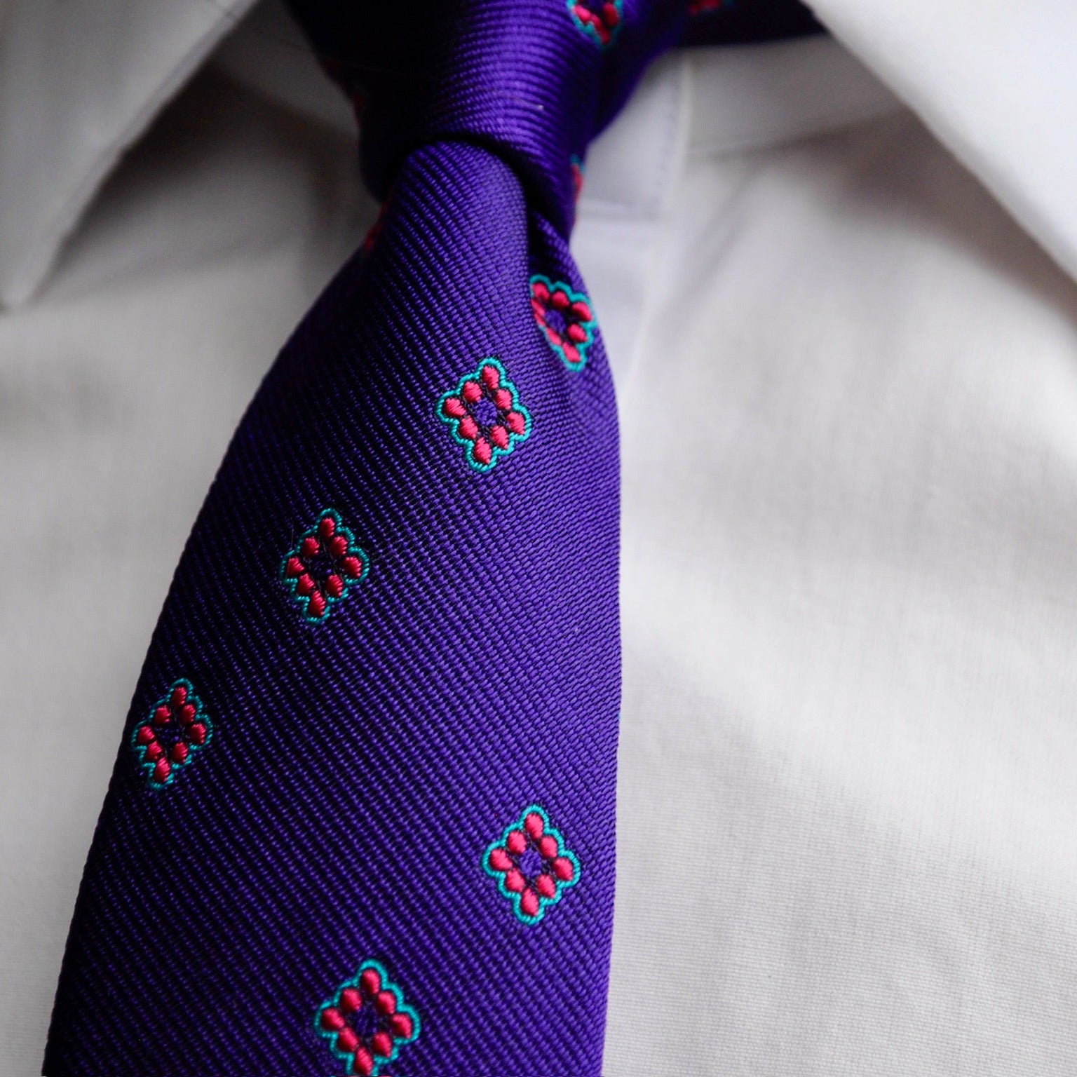 purple silk tie
