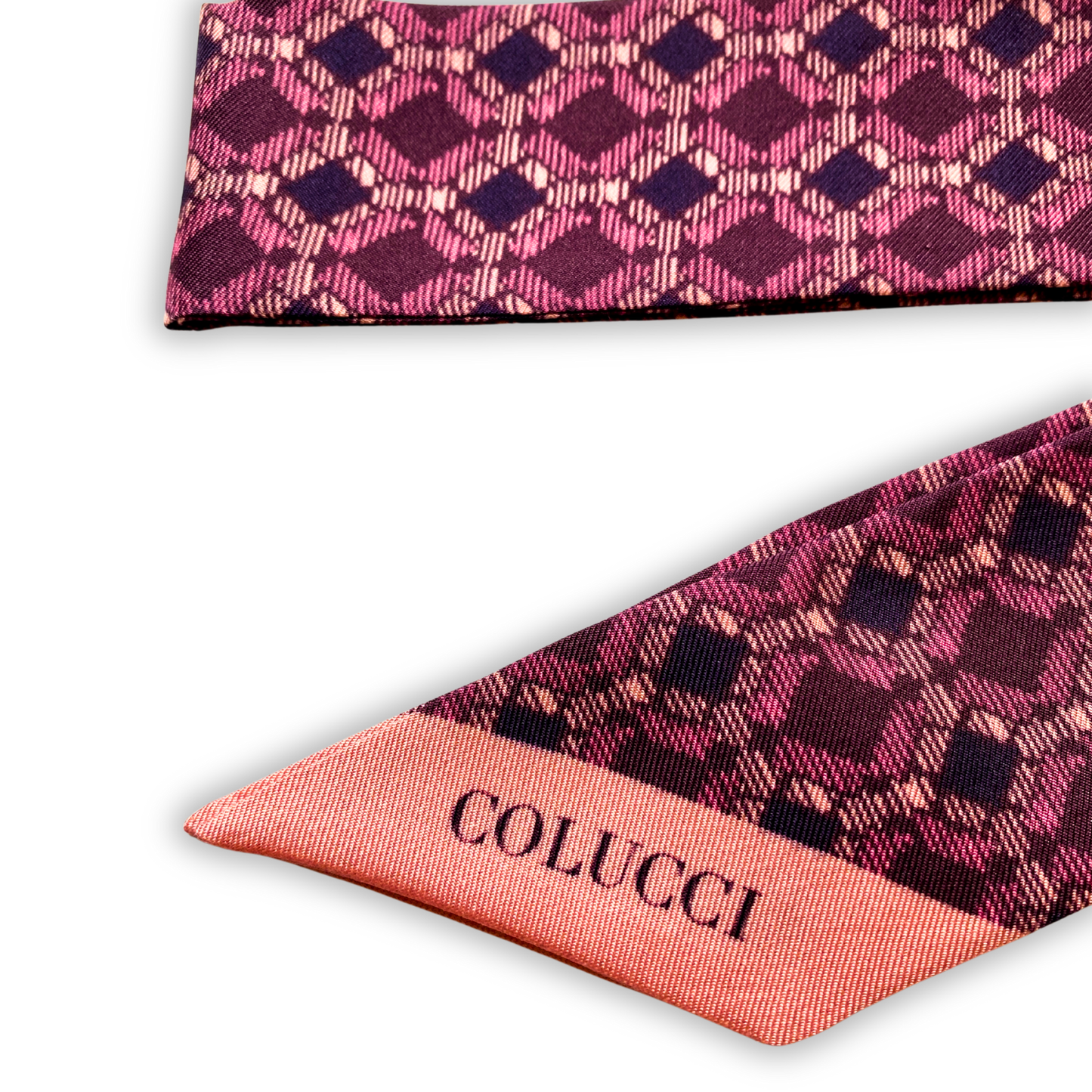 Maroon & Blush Sinatra Silk Twilly