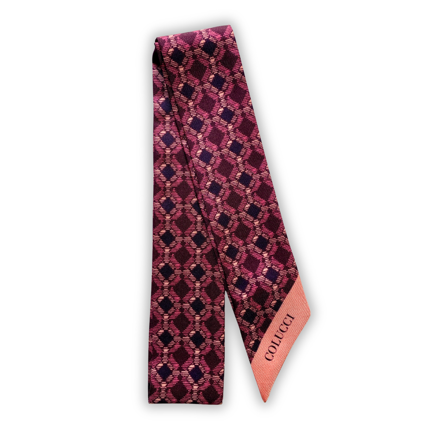 Maroon & Blush Sinatra Silk Twilly