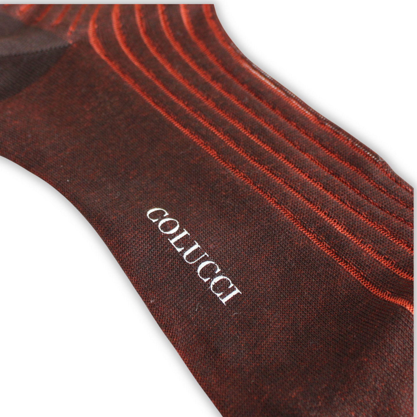 Brown & Orange Cotton Dress Socks