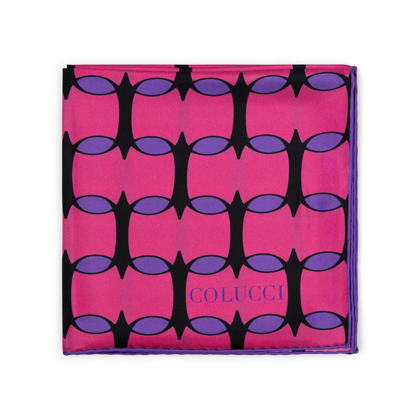 Pink & Purple Monogram Silk Scarf