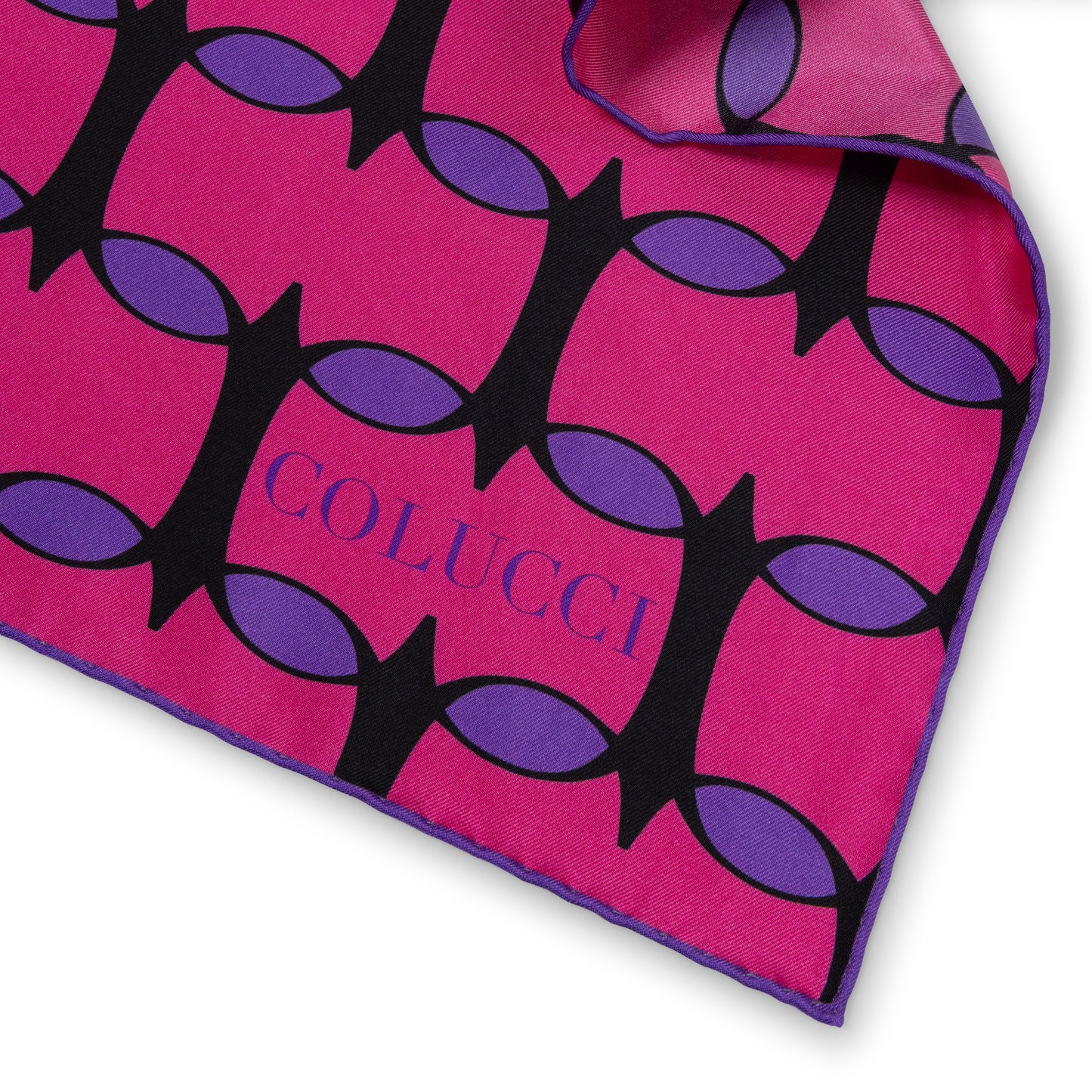 Pink & Purple Monogram Silk Scarf