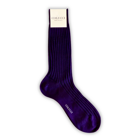 Purple Cotton Dress Socks