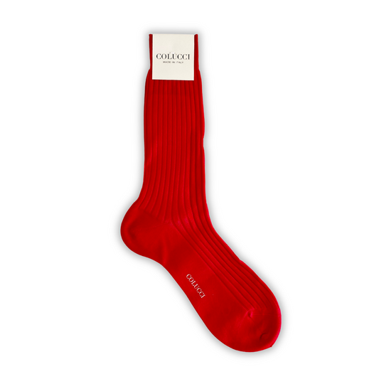 Red Cotton Dress Socks