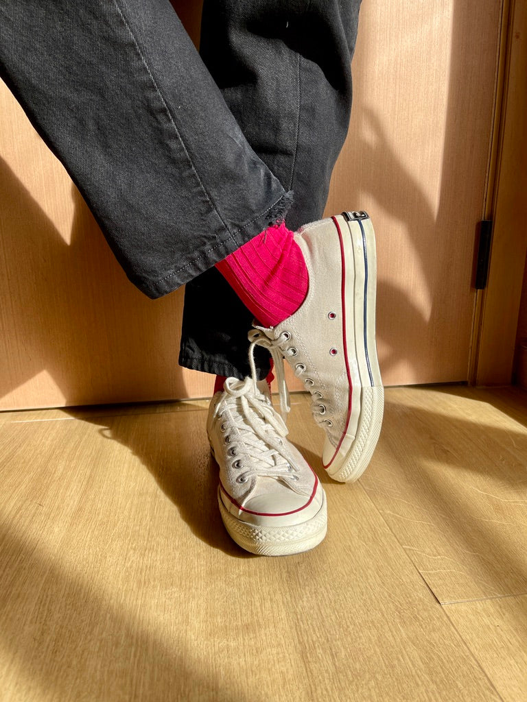 Pink Cotton Dress Socks