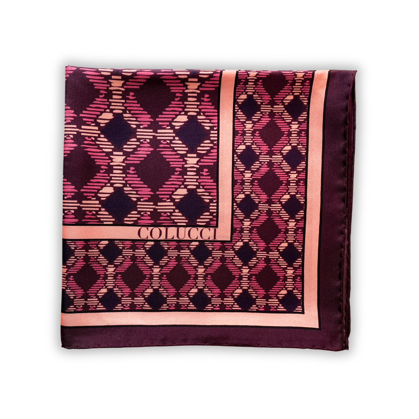 Maroon & Blush Sinatra Silk Scarf