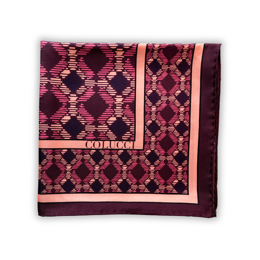 Maroon & Blush Sinatra Silk Scarf