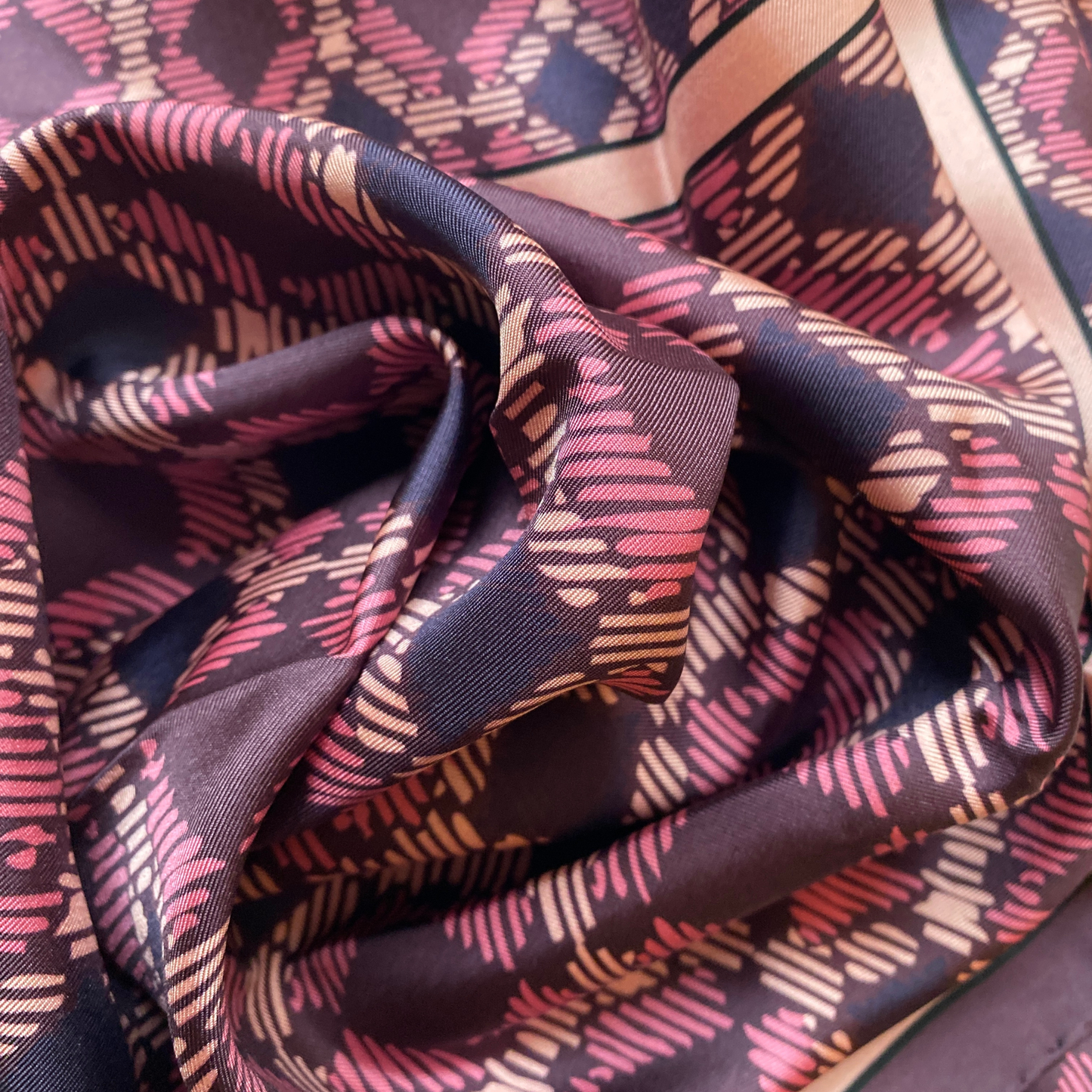 Maroon & Blush Sinatra Silk Scarf
