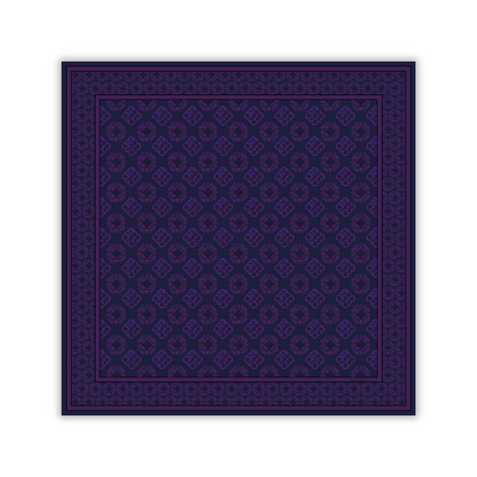 Navy & Purple Duet Silk Scarf