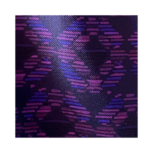 Navy & Purple Duet Silk Twilly