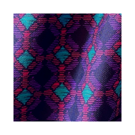 Navy & Teal Duet Silk Twilly