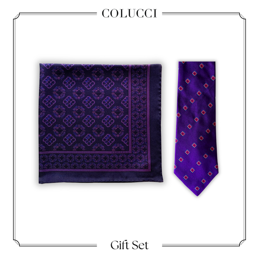 Navy Pocket Square & Tie Gift Pack